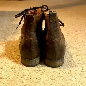 Steve Madden Triggah Boots, Size 9.5 Steve Madden Womens Triggah Combat Ankle Boots Gray Leather  main image 3